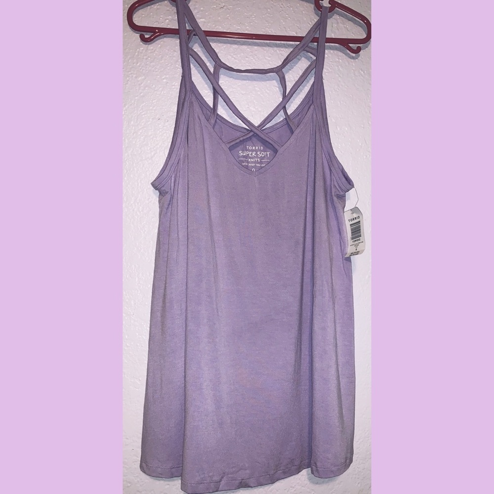 Torrid cross front lilac super soft cami